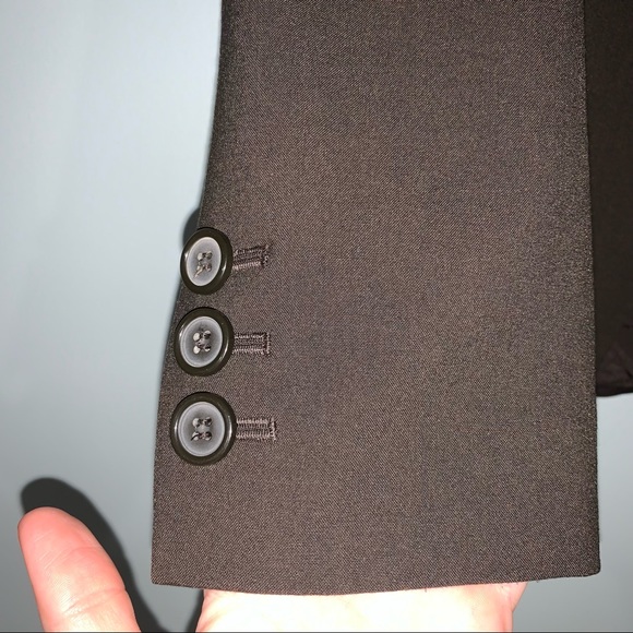 Tahari Arthur S. Levine size 4P chocolate brown blazer - Picture 6 of 12